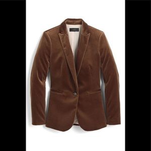 Fabulous Jcrew **New park brown velvet blazer sz:8